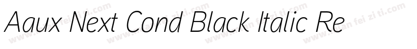 Aaux Next Cond Black Italic Regular字体转换